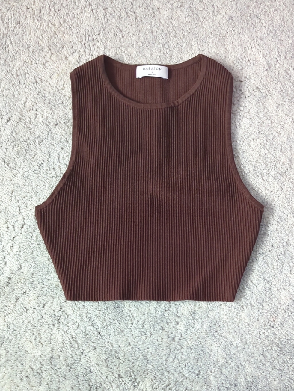 Babaton Cropped Sculpt Knit Tank Top